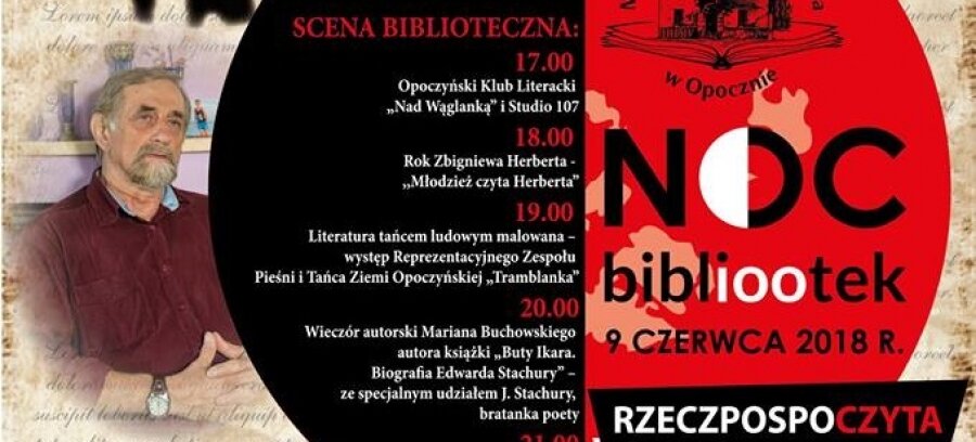 Noc Bibliotek 2018 w Opocznie i ważni goście